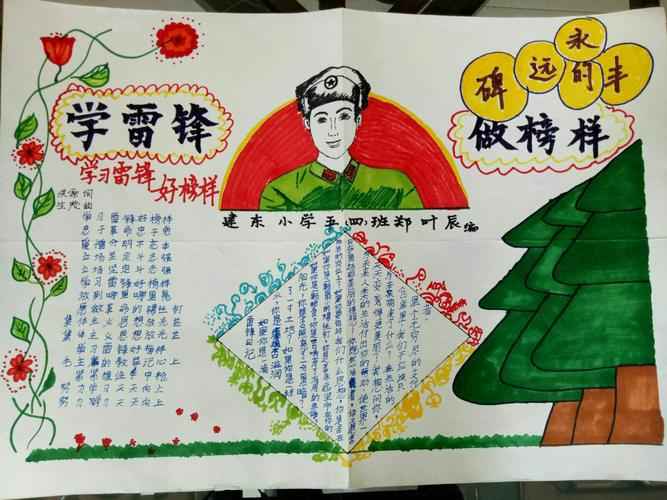 建东小学开展学雷锋争做榜样手抄报评比美篇