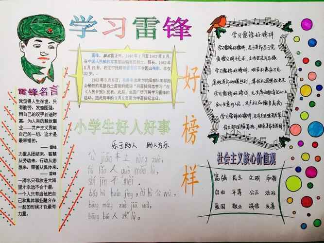 学习雷锋好榜样手抄报美观的