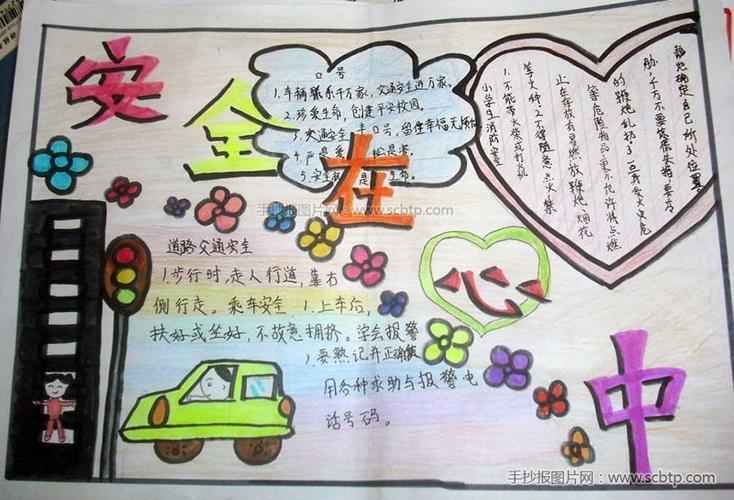 画小学三年级安全教育手抄报安全教育手抄报