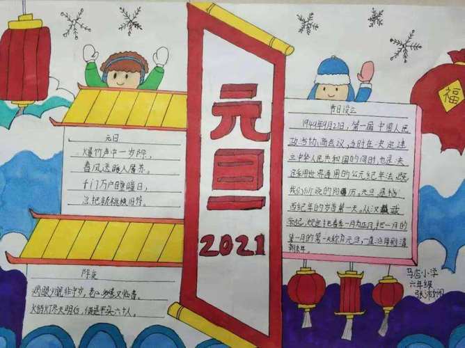 2023年元旦中学生手抄报精选初三网