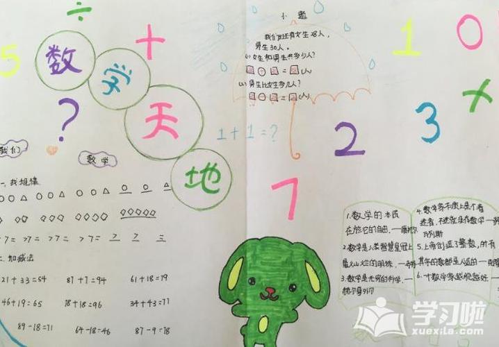 漂亮的二年级下册数学手抄报