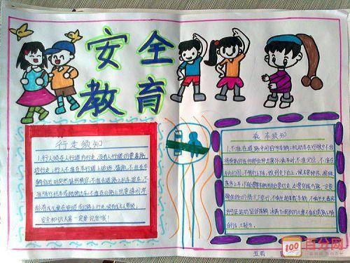 小学生安全教育手抄报图片