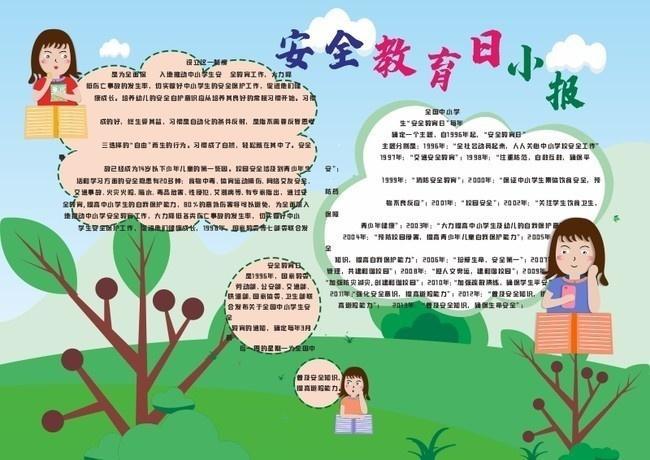 全国中小学生安全教育日手抄报海报dm百图汇素材网