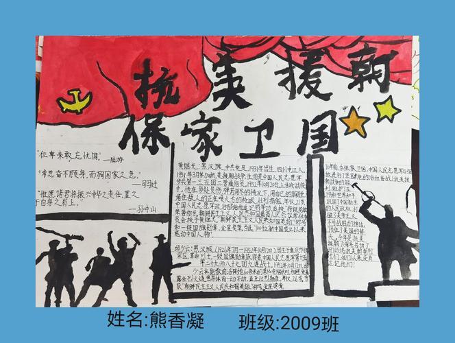 辰溪二中七年级纪念抗美援朝70周年手抄报比赛获奖作品集