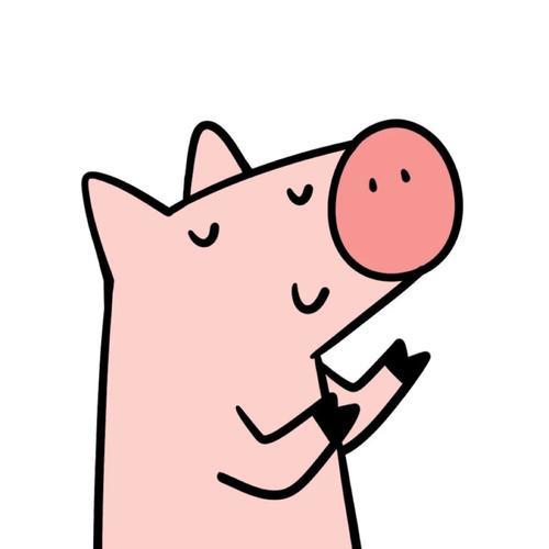 手绘粉小猪可爱的卡通猪手机壁纸卡通堆糖美图壁纸兴趣社