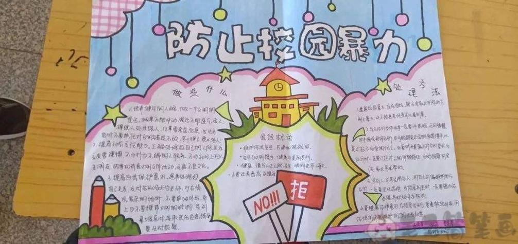 防范校园欺凌从改变旁观者开始的手抄报校园欺凌手抄报蒲城教育文学