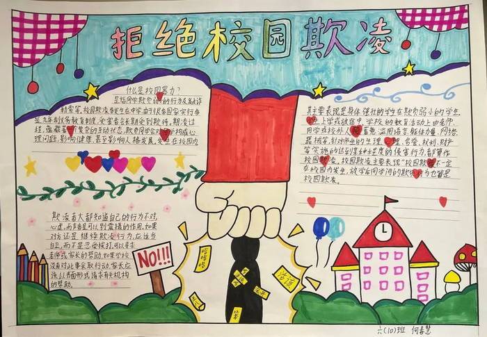 小学防校园欺凌手抄报精选10张