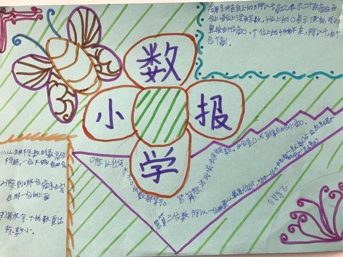 解放路小学三八班数学手抄报两三位数除以一位数