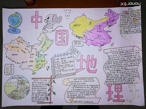 小图大世界画里藏文章八年级地理学生手抄报作品