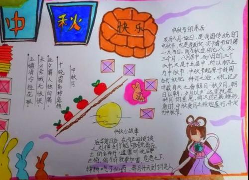 迎中秋话团圆息县第十一小学开展中秋节手抄报绘画活动美篇