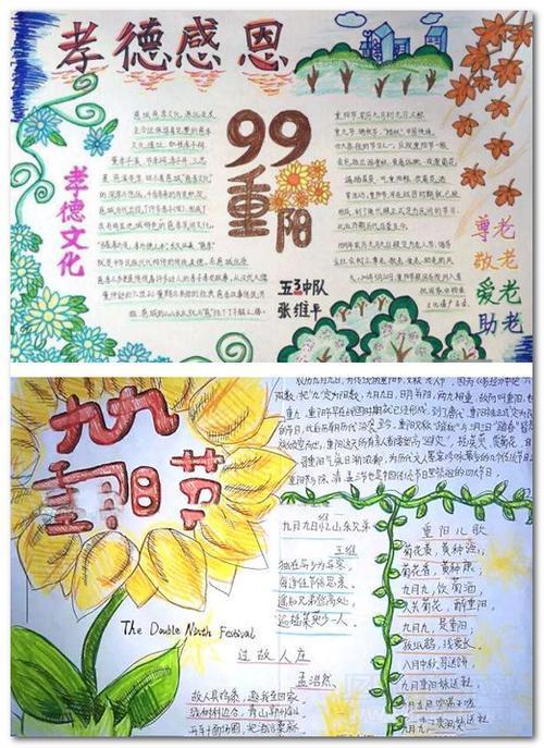 关于99年的风雨兼程手抄报99重阳节手抄报