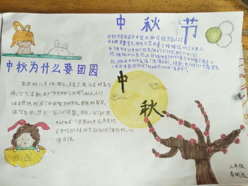 三年级中秋节手抄报设计展示
