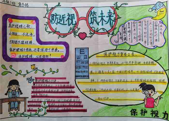 防近视手抄报简单又漂亮