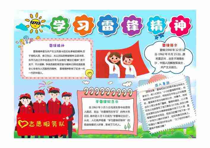 学习雷锋精神手抄报雷锋小报有字版.pdf七彩学科网