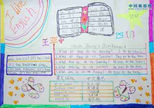 四年级英语手抄报大全英语手抄报老师板报网