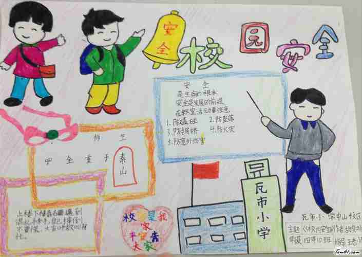 小学生校园安全手抄报版面设计图3手抄报大全手工制作大全儿童资源