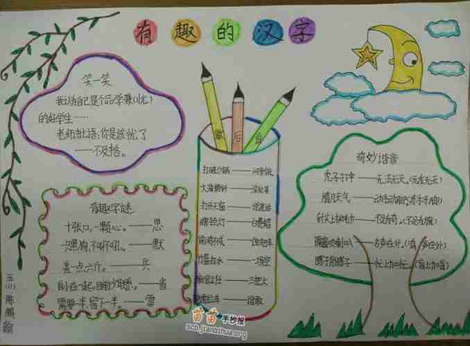 小学生汉字知识手抄报小学生手抄报