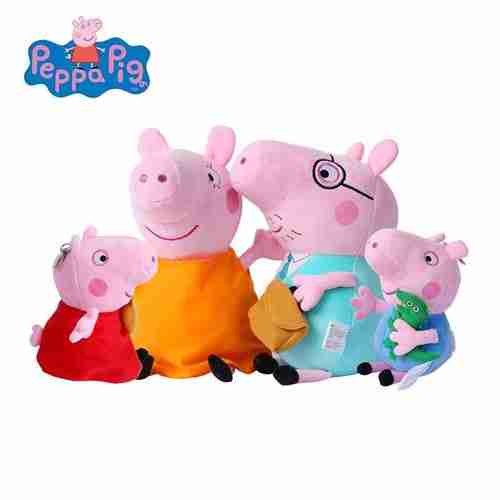 peppapig小猪佩奇毛绒一家礼盒装3件价格网专推电商神价格