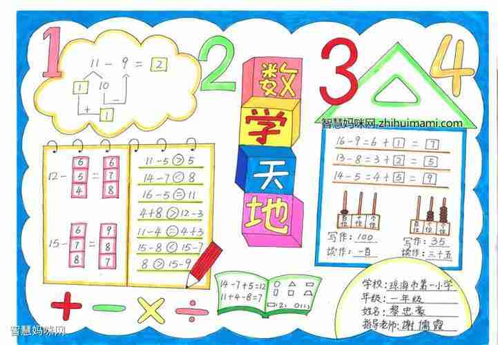 数学漂亮的简单的手抄报简单漂亮的手抄报