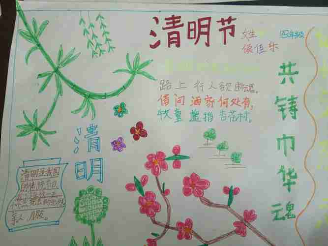 描绘传统清明感受文化气息闸口小学清明节手抄报活动美篇