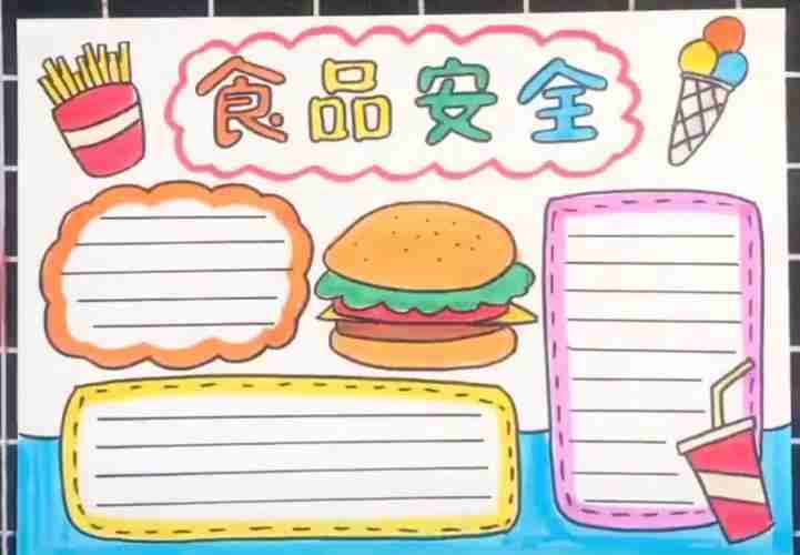 食品安全手抄报图片小学食品安全手抄报图片多想派