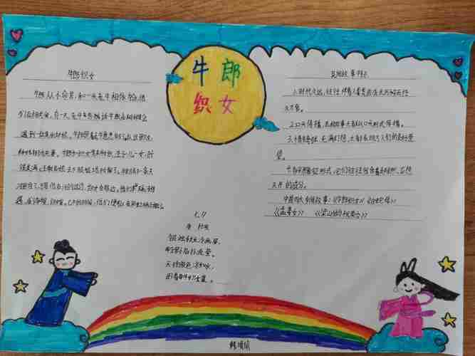 王家庄小学举办民间故事手抄报美篇