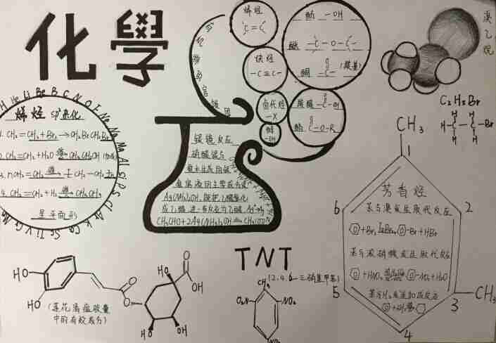 徐晓辉博山区实验中学2023级19班梳理有机化学知识点手抄报美