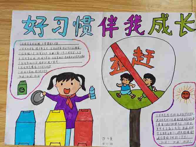 岳阳楼区花果畈小学好习惯伴我成长主题德育活动优秀学生作品展一