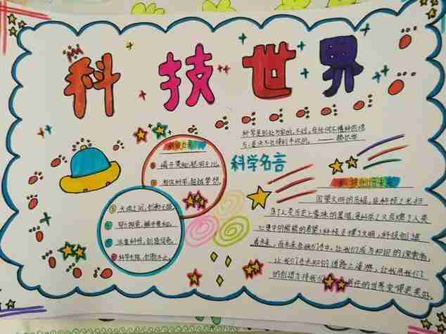 中学生科技制作手抄报小学生科技手抄报