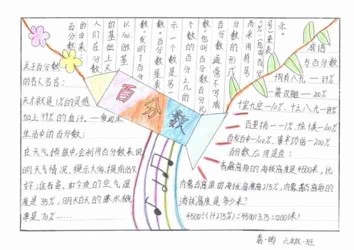 文档所有分类小学教育数学六年级数学百分数小报第1页下