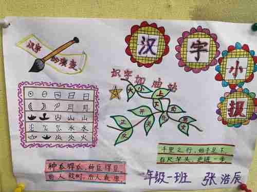 南小巷小学开展期末一年级拼音识字创意小报制作及成果展乐学拼