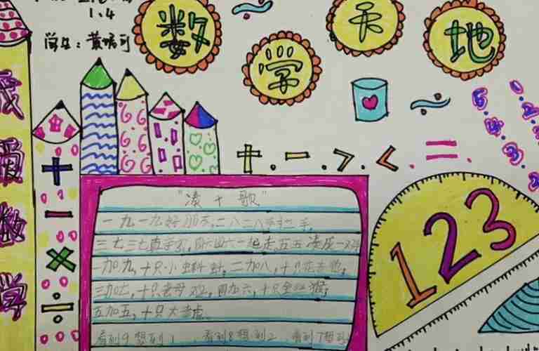 遇见童真金港小学一二年级数学手抄报精品收藏美篇