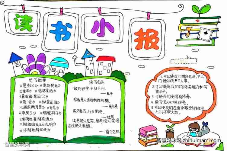 小学生阅读手抄报精选作品11张智慧妈咪网