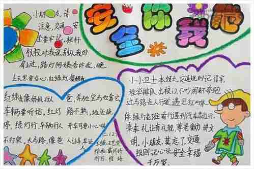 小学生安全标志图片手抄报小学生安全手抄报