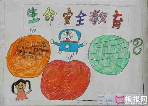 小学生安全教育手抄报生命安全教育