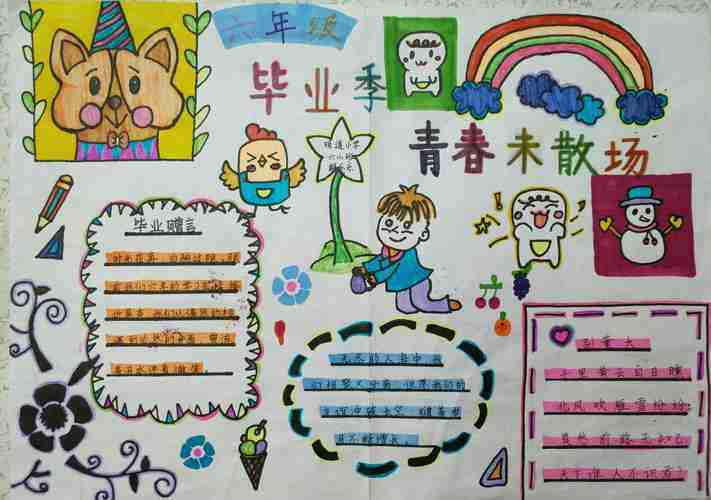 明道小学六年级毕业系列活动之一手抄报优秀作品展