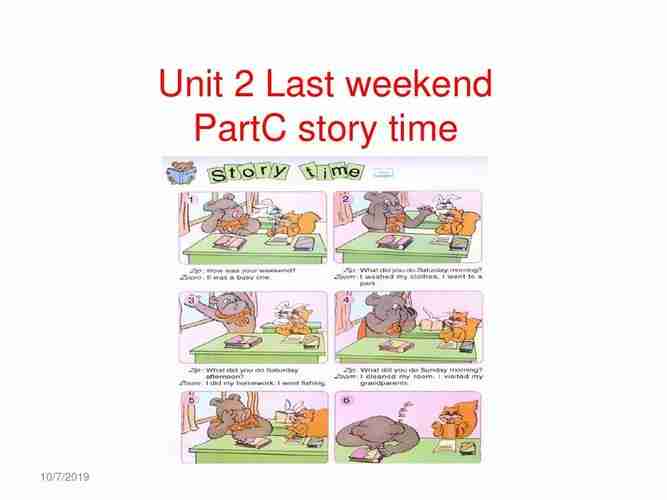 pep人教版六年级英语下册unit2lastweekendpartcstorytime课件