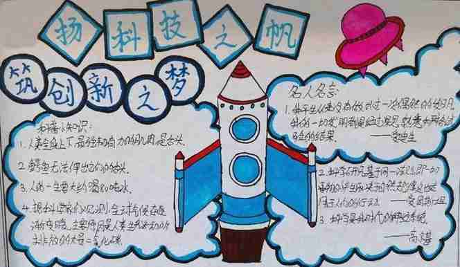 科技与生活手抄报比赛低年级以图文并茂的手抄报作品为主中高年级以