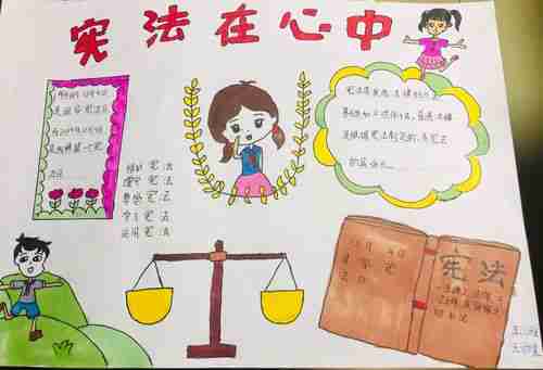 商洛市小学五7班学习宪法手抄报美篇