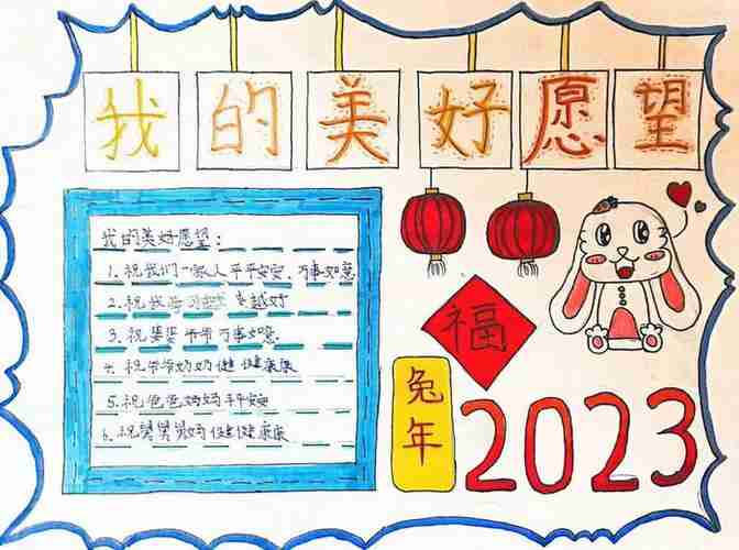 以再见2023你好2023为主题的手抄报精选10张