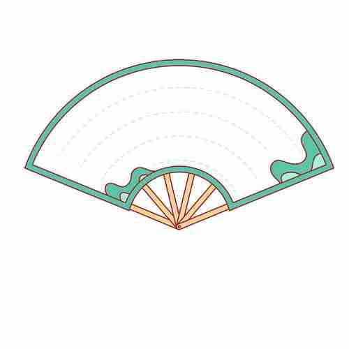复古古风扇形中国风手抄报边框元素模板免费650像素编号3336314