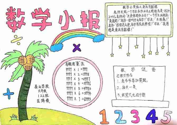 五年级数学简易方程思维导图手抄报五年级数学手抄报