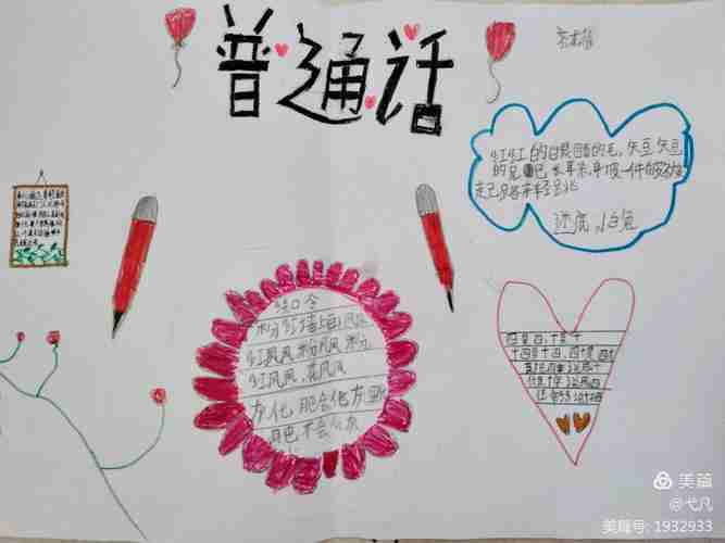 银河小学三年级3班讲普通话写规范字手抄报美篇