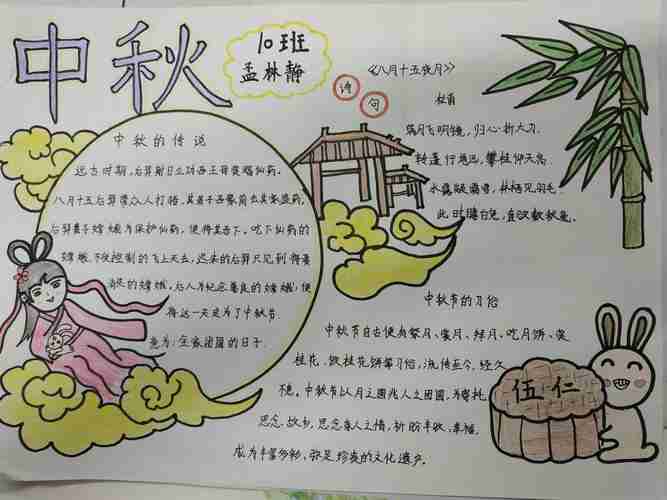 东康新教育学校初一十班中秋节手抄报优秀作品展美篇