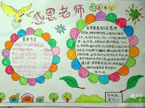 庙张小学师恩难忘祝福手抄报锦集美篇