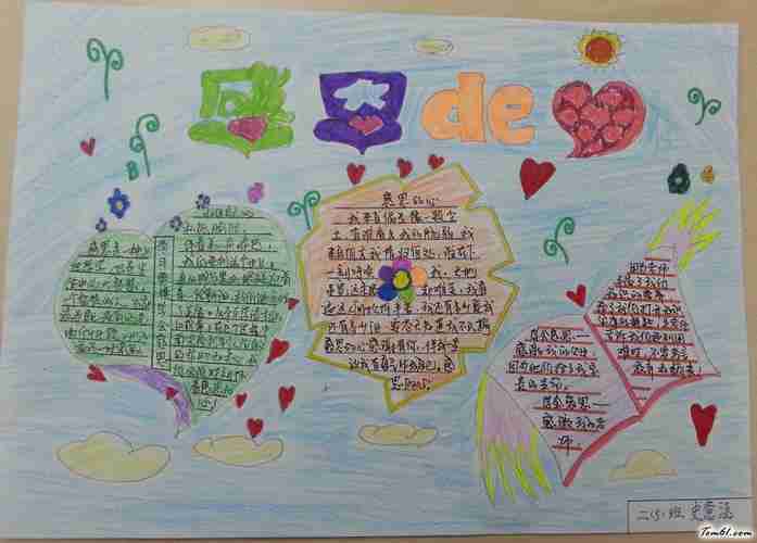 小学六年级感恩的心手抄报版面设计图2手抄报大全手工制作大全中国