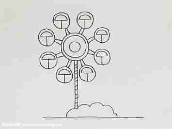 创意数字摩天轮画手抄报英语数字手抄报