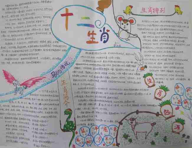 十二生肖手抄报传统文化手抄报老师板报网