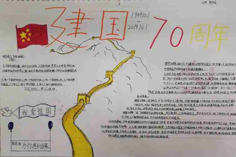 七9班建国70周年手抄报美篇