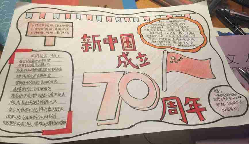 新中国成立70周年手抄报高清图片国庆节手抄报老师板报网